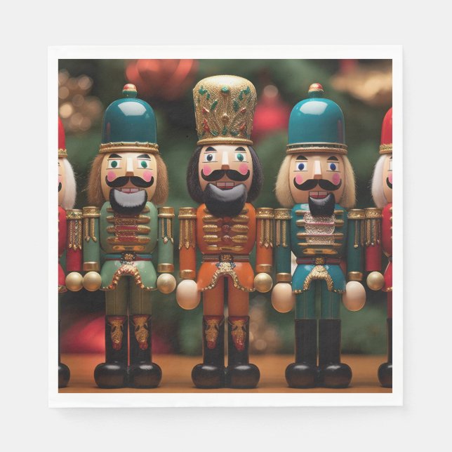 Nutcrackers with happy faces napkin (Front)