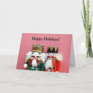 Nutcrackers with polka dots holiday card