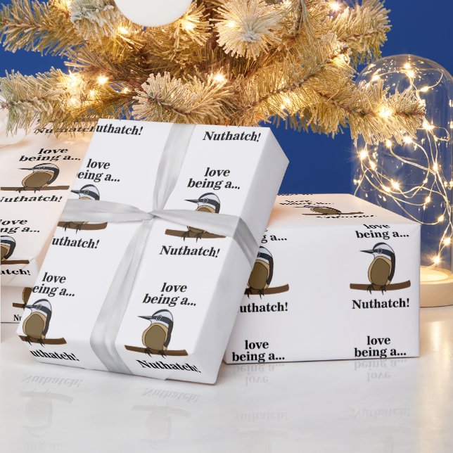 Nuthatch Bird Backyard Birder Birdwatcher Wrapping Paper (Holidays)