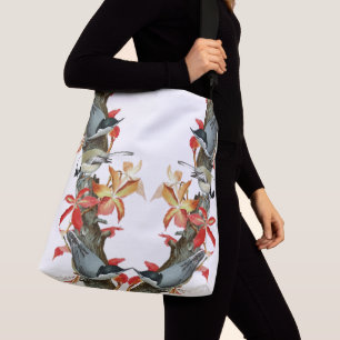 Nuthatch Birds Wildlife Leaves Animals Tote Bag