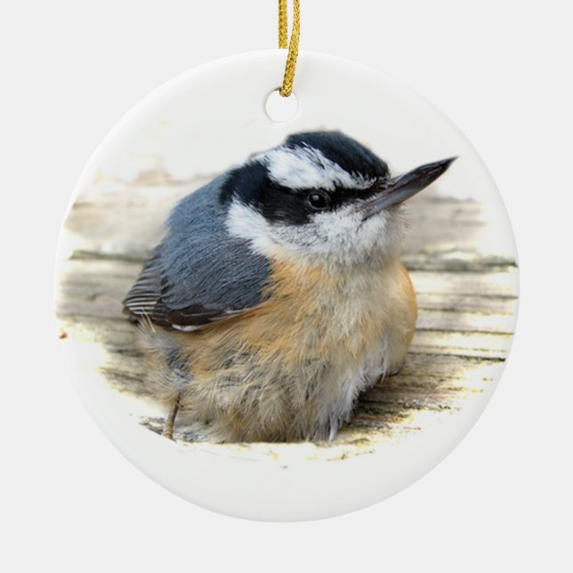 Nuthatch Christmas Ornament (Front)