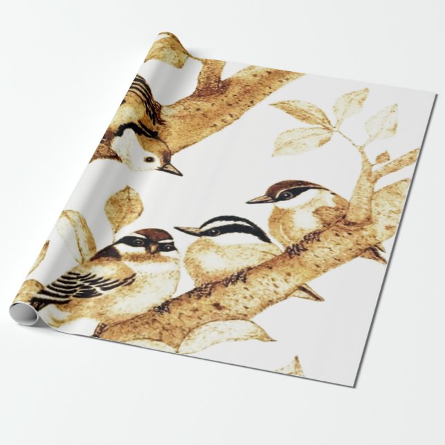 "Nuthatch Hotel" Wrapping Paper (Unrolled)