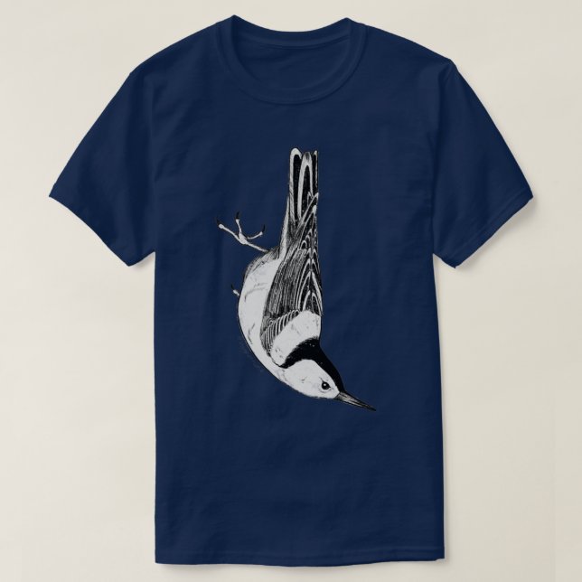 Nuthatch Illustration T-Shirt (Design Front)