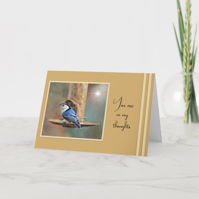 Nuthatch - Thinking of You & Praying for You Card (Front)