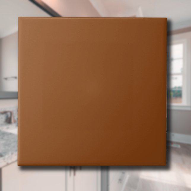 Nutmeg Brown Solid Colour | Classic Elegant Ceramic Tile (Creator Uploaded)