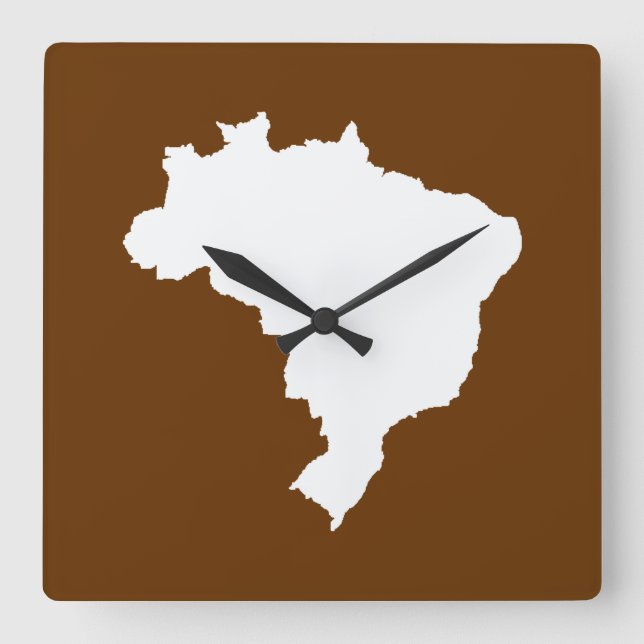 Nutmeg Festive Brazil at Emporio Moffa Square Wall Clock (Front)