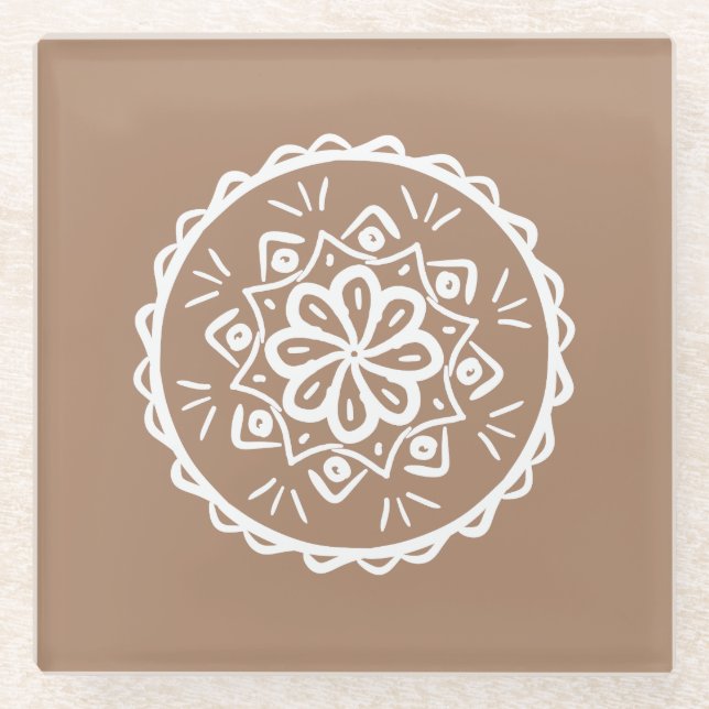 Nutmeg Glass Coaster (Front)