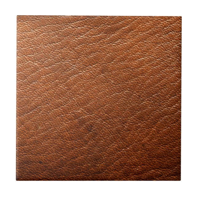 Nutmeg Leather Ceramic Tile (Front)