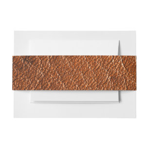 Nutmeg Leather Invitation Belly Band