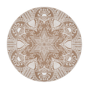 Nutmeg Mandala Cutting Board