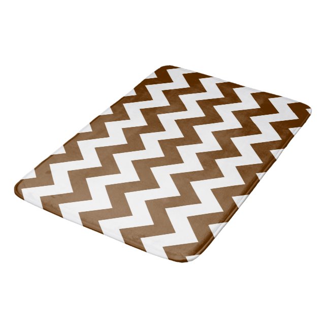 Nutmeg Neutral Chevrons Bath Mat (Angled)