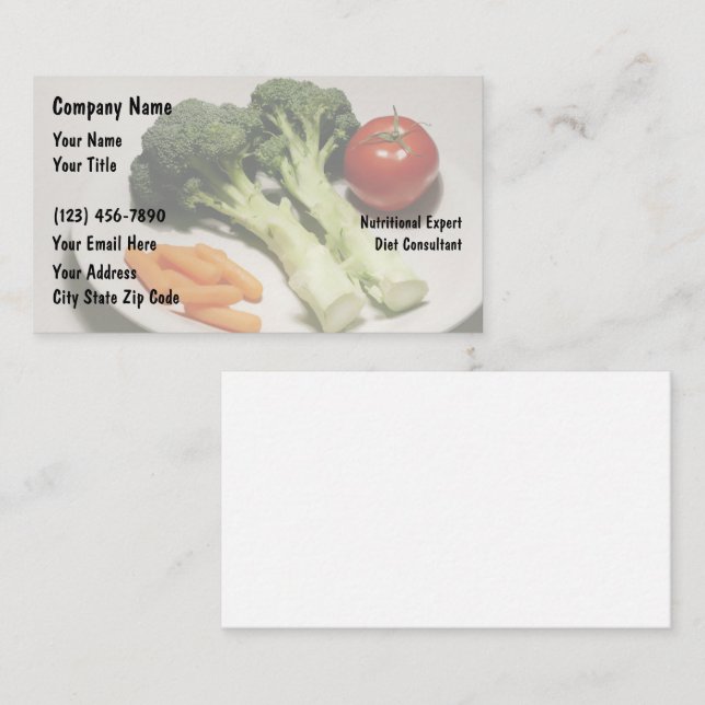 Nutricianist Business Cards (Front/Back)