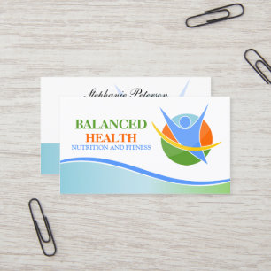 Nutrition and Fitness Coach Business Card
