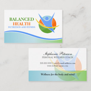 Nutrition and Fitness Coach Business Card