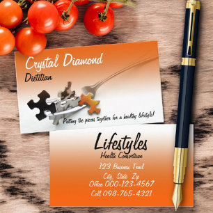 Nutrition Dietician Personal Trainer Occupation Business Card