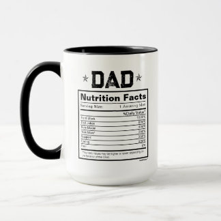 Nutrition Fact For Daddy Father Gift Mug