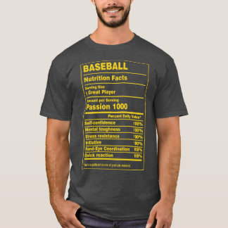 Nutrition Facts Baseball T-Shirt