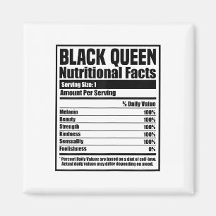 Nutrition Facts Black Queen Blm Melanin Black Hist Magnet