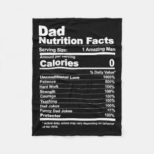 Nutrition Facts Fleece Blanket