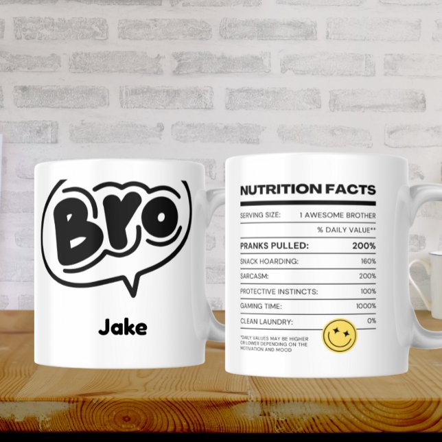 Nutrition Facts: Laughs & Coffee - Good Bro Coffee Mug (Creator Uploaded)