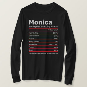 Nutrition Facts Personalised Name- Women Gift T-Shirt