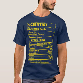 Nutrition Facts Scientist T-Shirt
