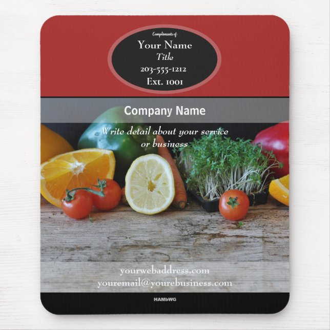 Nutrition Food Promotional Mouse Pad - HAMbyWG (Front)