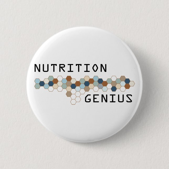 Nutrition Genius 6 Cm Round Badge (Front)