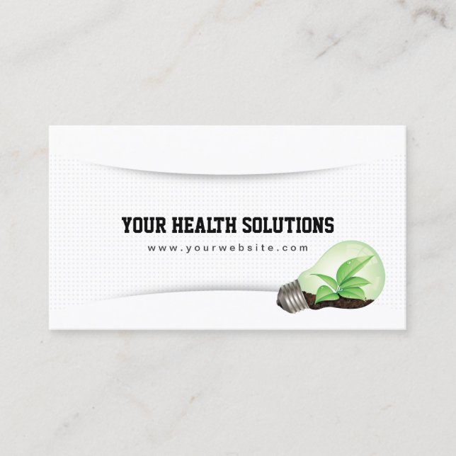 Nutrition Health Solutions Modern Bio-Tech Business Card (Front)