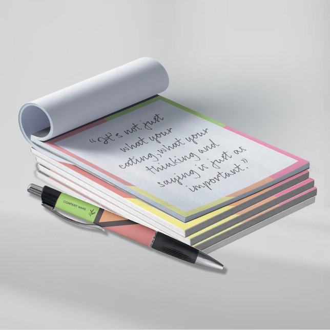 Nutrition Mastery Notepad (It's not just what you're eating, what you're thinking and saying is just as important. )