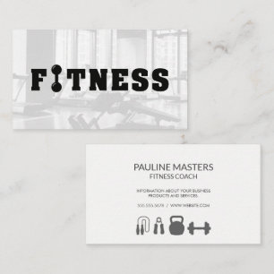 Nutrition Personal Health   Fitness Dumbbell Icon Appointment Card