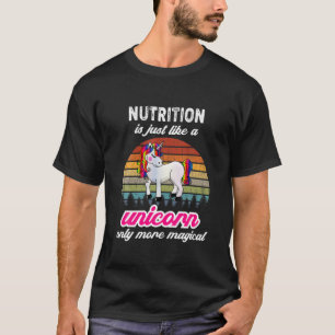 Nutrition Therapist Funny Unicorn Vintage Sunset D T-Shirt