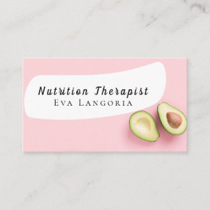 Nutrition Therapist Health and Wellness Business Card