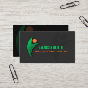 Nutrition Wellness and Fitness Coach Business Card