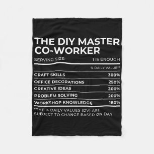 Nutritional Facts Co-worker Work Party Matching Ha Fleece Blanket