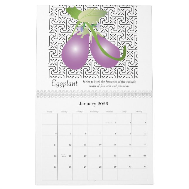 Nutritional Vegetables 2011 Calendar (Jan 2026)