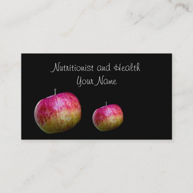 Nutritionist and Health Business Card (Front)