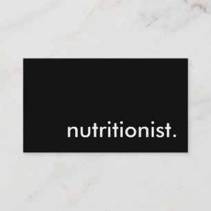 nutritionist. business card