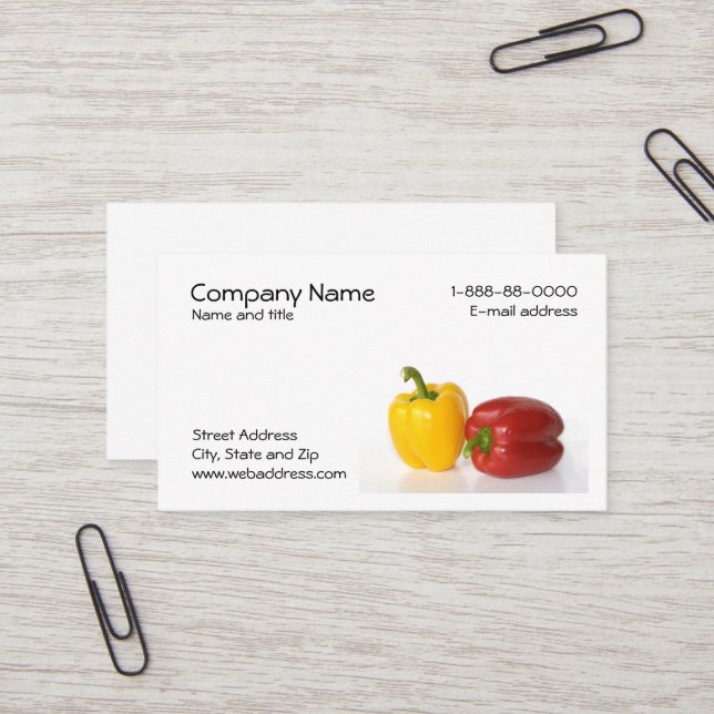 Nutritionist Business Card (Front/Back In Situ)
