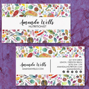 Nutritionist Chef Dietician Unique Veggies Fruits  Business Card