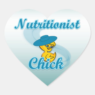 Nutritionist Chick #3 Heart Sticker