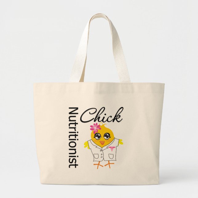 Nutritionist Chick Large Tote Bag (Front)