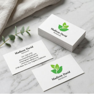 Nutritionist Dietician Custom health logo Business Card