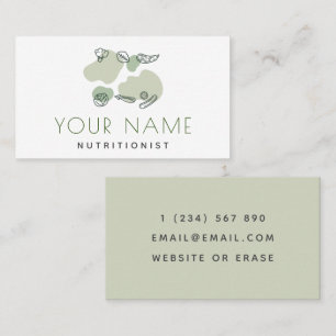 Nutritionist Dietician Drawn Veggies Camo Pattern  Business Card