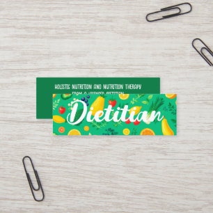 Nutritionist Dietician Mini Business Card