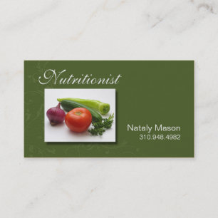 "Nutritionist" Food Coach, Healthy, Weight Loss Business Card