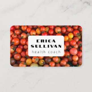 Nutritionist Health Coach Chef Tomatoes Vegan Diet Business Card