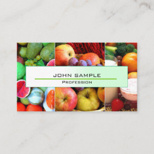 Nutritionist Healthy Life Colourful Fruits Business Card