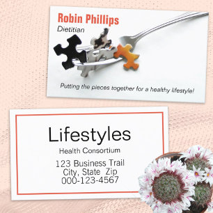 Nutritionist Lifestyle Professional Planner Business Card