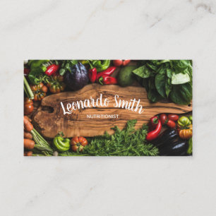 Nutritionist Raw Vegetarian Food Life Coach Card